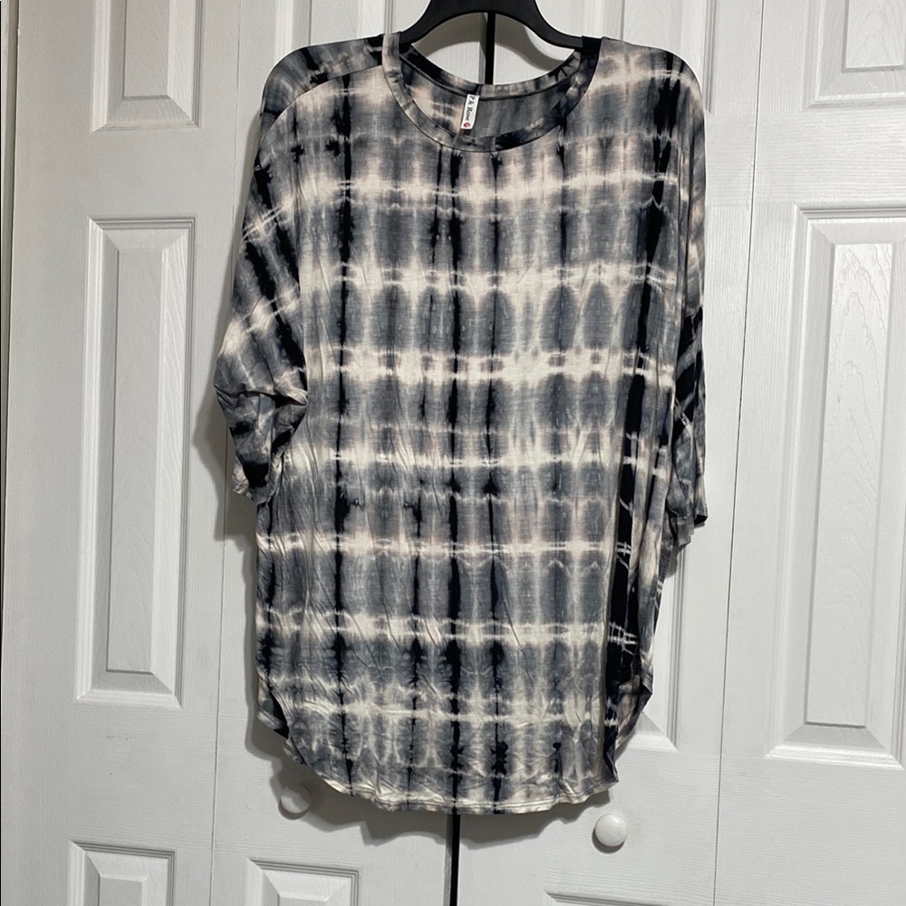 P & Rose tie dye lightweight tee shirt tunic top size 3X